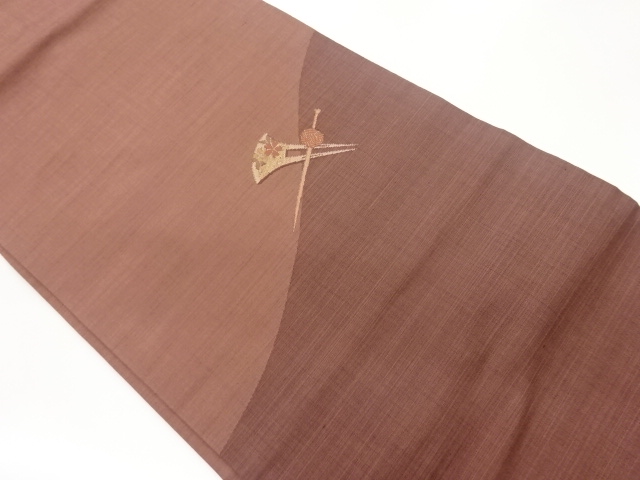 JAPANESE NAGOYA OBI / WOVEN WAVY STRIPE